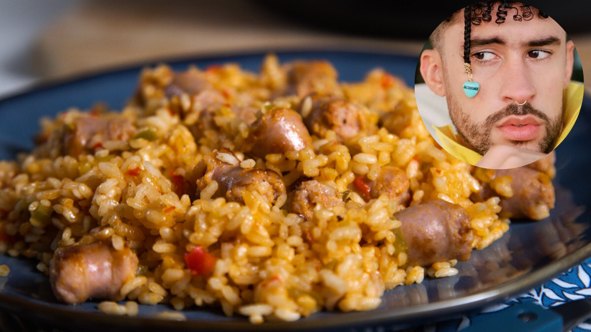 Receta de arroz con salchichas.