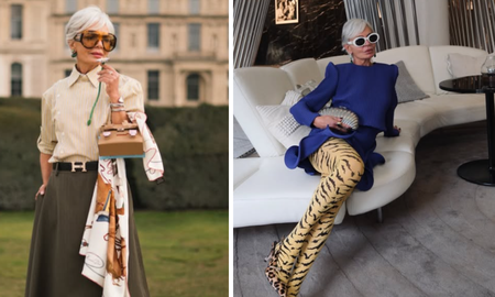 Grece Ghanem, la microbióloga de 59 años que rompe las reglas de la moda. Grece Ghanem, la microbióloga de 59 años que rompe las reglas de la moda.