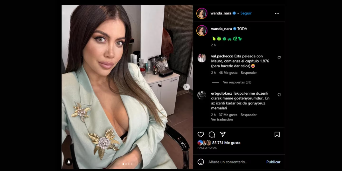 Wanda Nara y Mauro Icardi llamaron la atención en las redes.