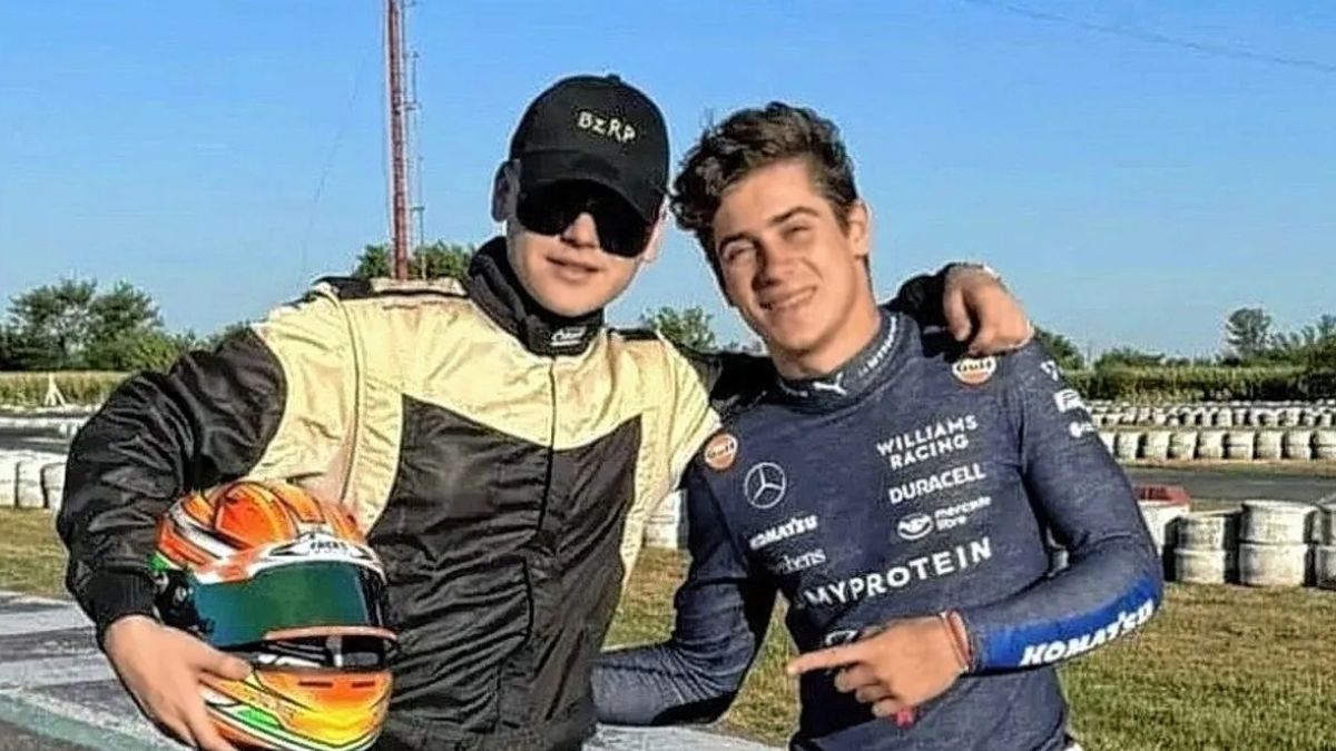Franco Colapinto y Bizarrap juntos en una carrera de karting mientras espera definiciones sobre su futuro