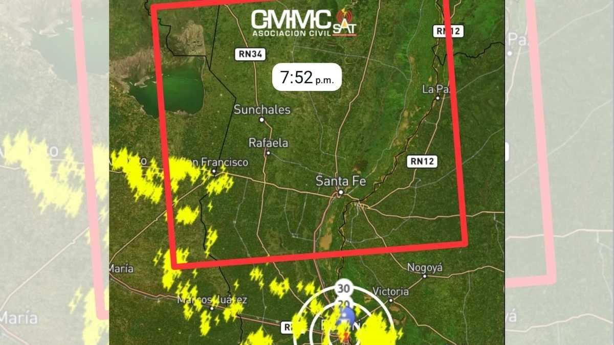 El frente frío podría generar tormentas localmente fuertes con ráfagas intensas y granizo.