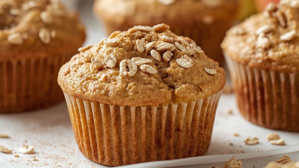 Muffins de avena y naranja sin azúcar.