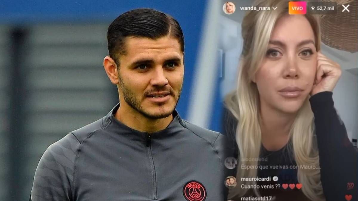 Wanda Nara se incomodó cuando Mauro Icardi se sumó a su vivo de Instagram