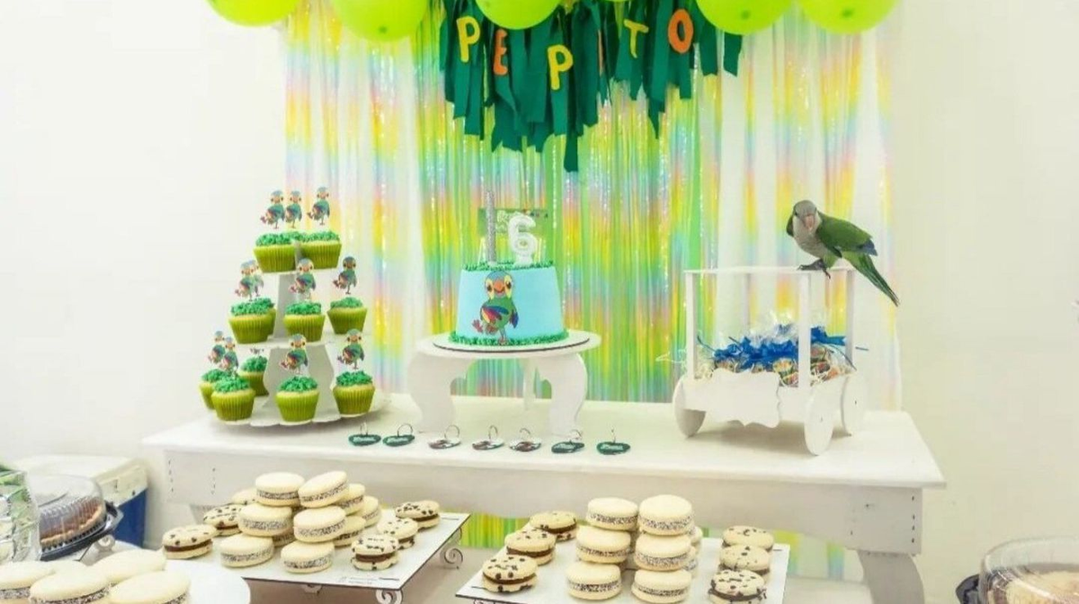 Festejaron el cumpleaños de su loro con una súper fiesta: Es nuestro hijo