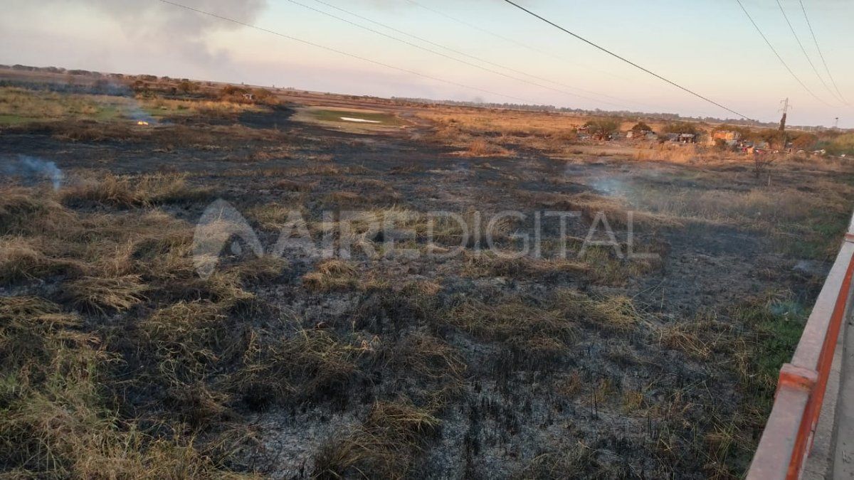 El lugar donde se desató un incendio el domingo por la noche.&nbsp;