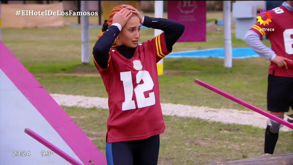 Melody Luz abandonó un juego llorando y Alex Caniggia lamentó no ganar la suite. Foto: eltrece 