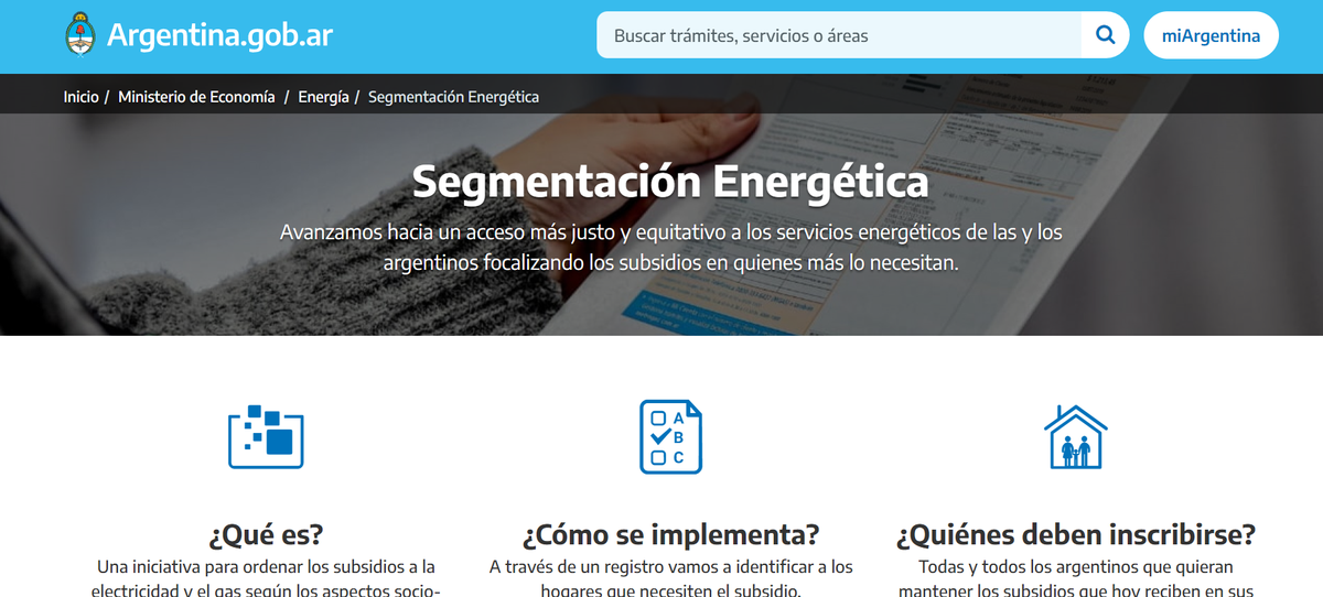 Subsidios de luz y gas: qué día tengo que llenar el formulario