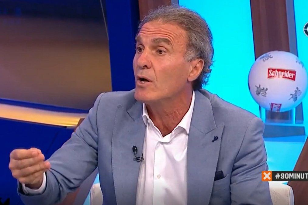 Oscar Ruggeri durante el programa 90 Minutos de Fútbol.&nbsp;