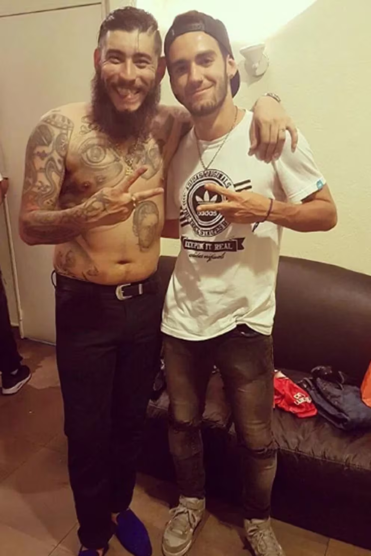 Ulises Bueno junto a su sobrino Ramiro, antes del distanciamiento. Ulises Bueno junto a su sobrino Ramiro, antes del distanciamiento.