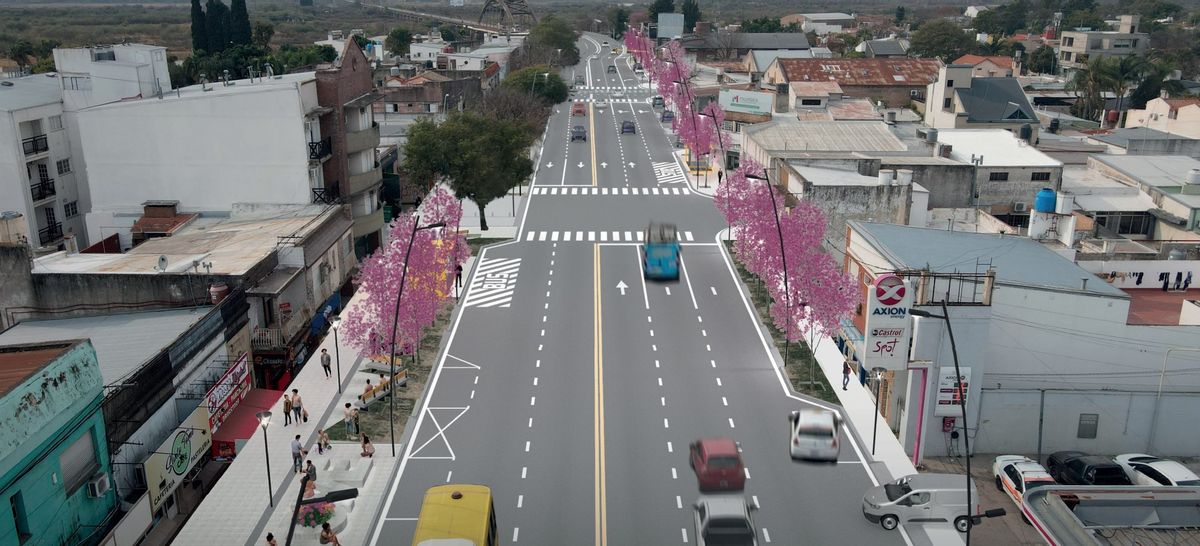 Así se verá desde Santo Tomé el ingreso a los puentes cuando estén terminadas las obras.