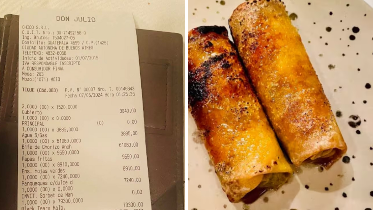 Comió un asado en el restaurante más famoso de Buenos Aires y un detalle sorprendió a todos