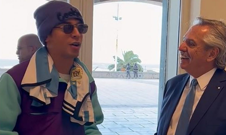 El encuentro de Rusherking y Alberto Fernández en Mar del Plata: Quería conocerte El encuentro de Rusherking y Alberto Fernández en Mar del Plata: Quería conocerte