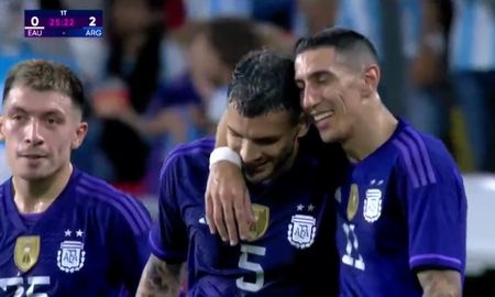 Ángel Di María definió de volea y puso el 2-0 para la Selección Argentina ante Emiratos Árabes Unidos, en el último amistoso previo al Mundial Qatar 2022. Ángel Di María definió de volea y puso el 2-0 para la Selección Argentina ante Emiratos Árabes Unidos, en el último amistoso previo al Mundial Qatar 2022.