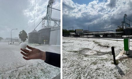 Los vecinos indicaron que el suelo quedó como nevado. Los vecinos indicaron que el suelo quedó como nevado.