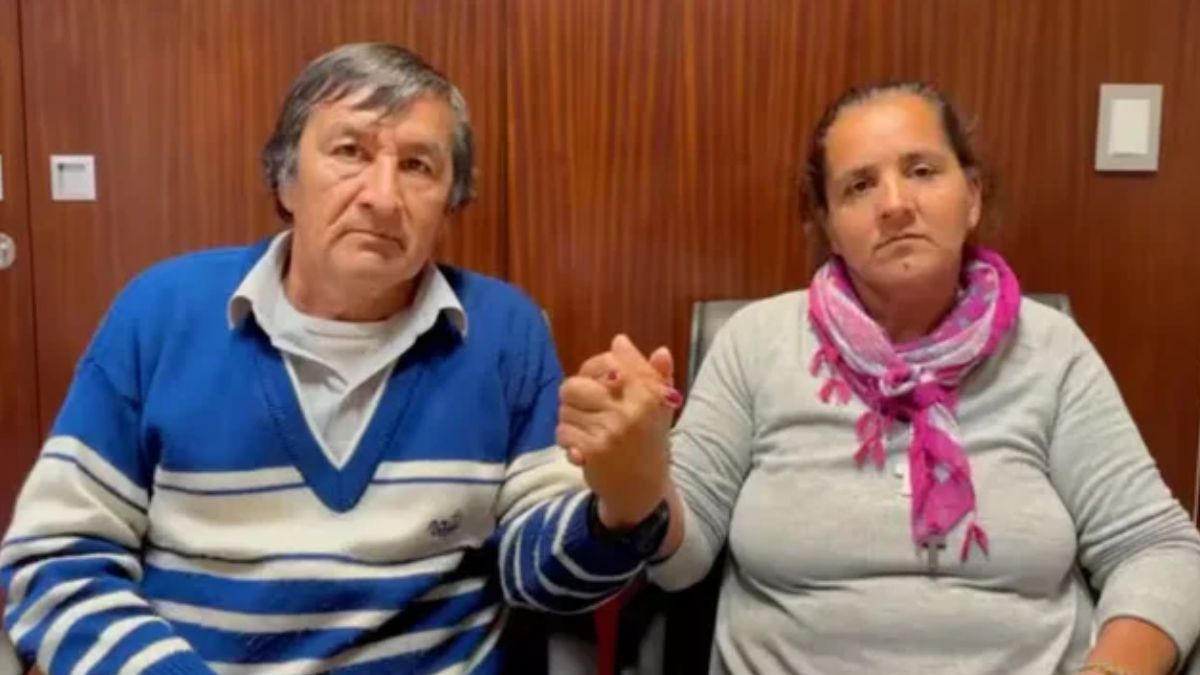 Los padres de Loan Danilo Peña.