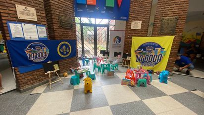 Solidaridad xeneize: la Peña de Boca en Santa Fe inauguró una sala didáctica en el Hospital de Niños