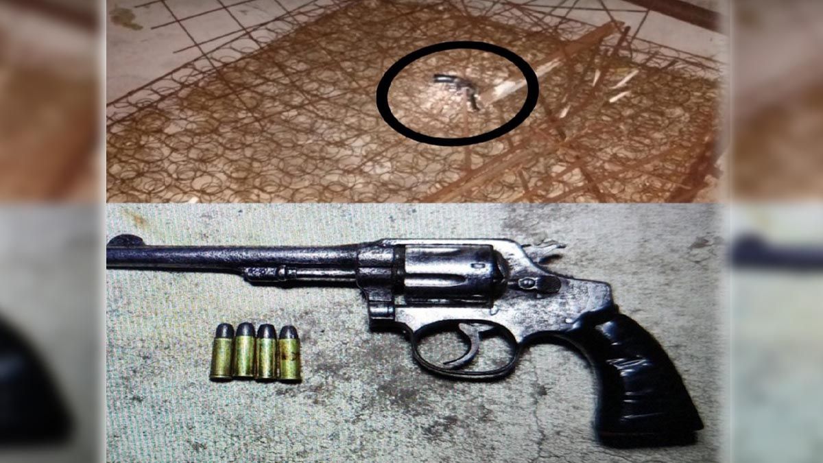 El arma que el personal policial secuestr&oacute; tras la persecuci&oacute;n&nbsp;