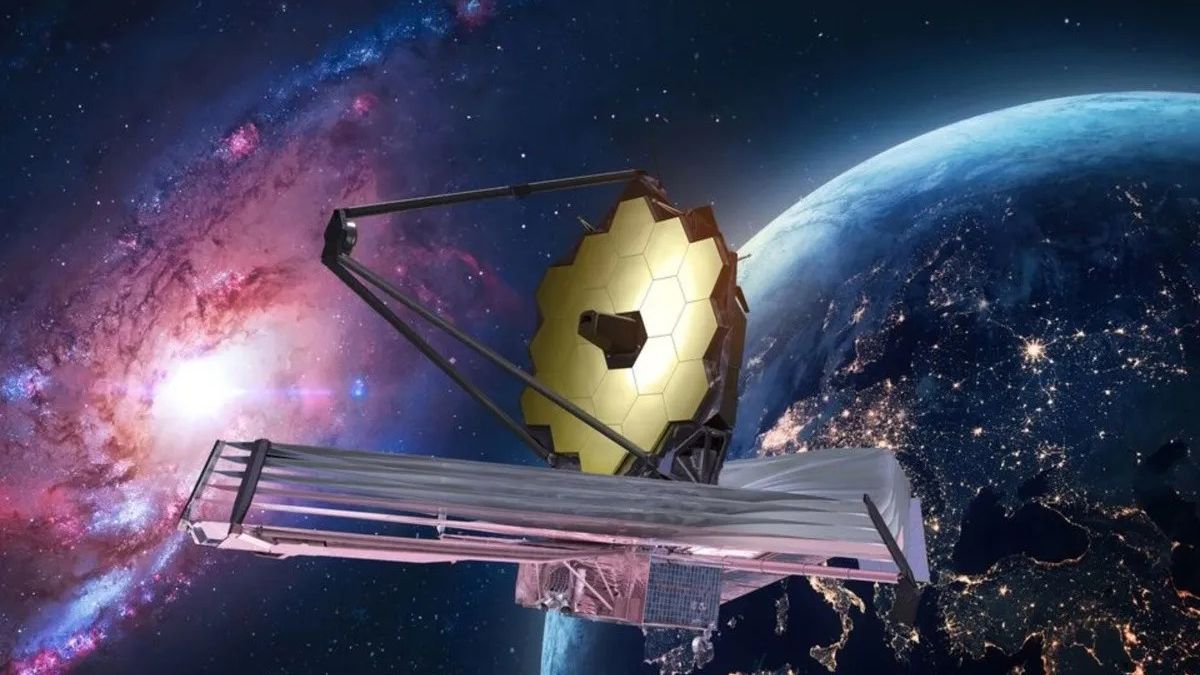 El Telescopio Espacial James Webb de la NASA está ubicado a casi 2 millones de kilómetros de la Tierra. Gracias al reflejo de la luz del Sol