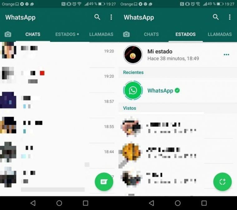 WhatsApp agregó los estados hace varios meses.