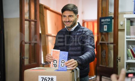 Maximiliano Pullaro celebró su buena elección en Santa Fe. Maximiliano Pullaro celebró su buena elección en Santa Fe.