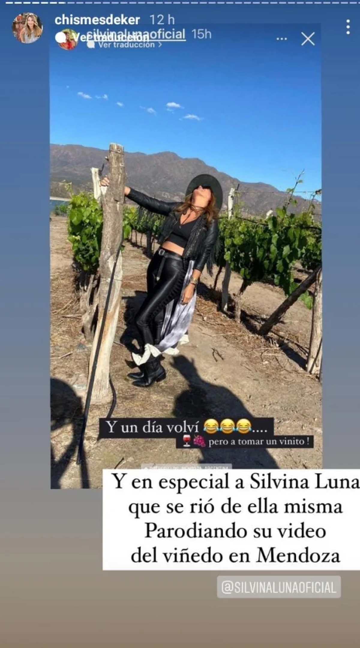 Silvina Luna record&oacute; su video hot en el vi&ntilde;edo.&nbsp;