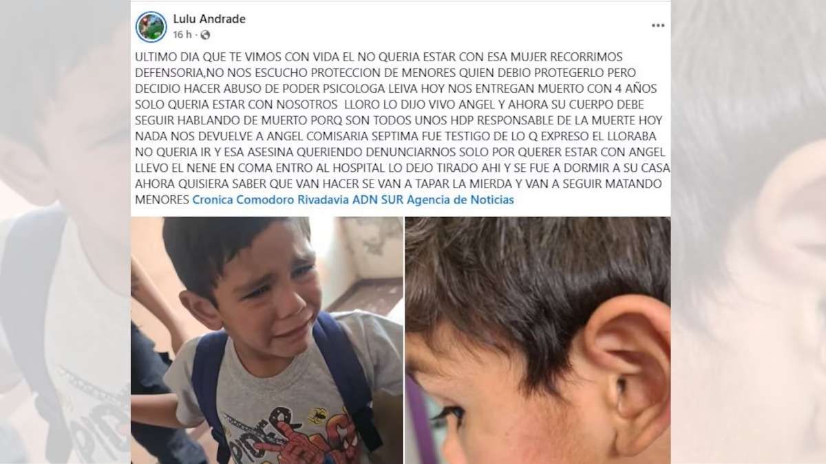 La familia paterna del menor denuncia graves fallas en el sistema judicial de Chubut y exige que la autopsia esclarezca las causas del deceso. La familia paterna del menor denuncia graves fallas en el sistema judicial de Chubut y exige que la autopsia esclarezca las causas del deceso.