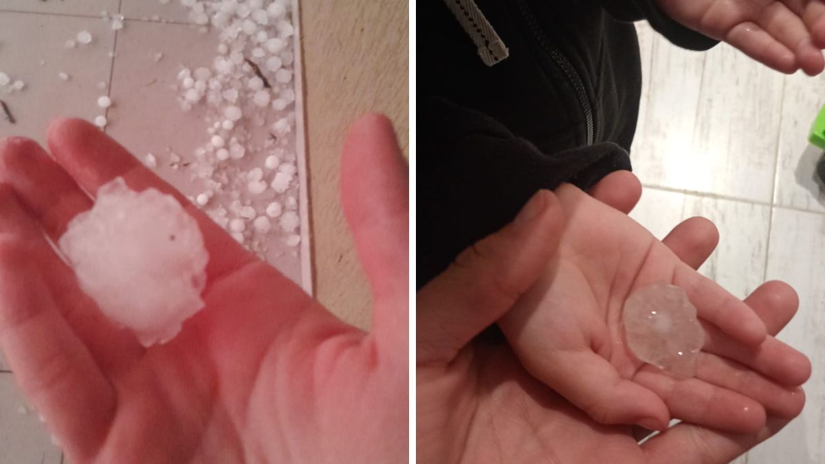 Granizo en Progeso y Colonia Angeloni. Granizo en Progeso y Colonia Angeloni.