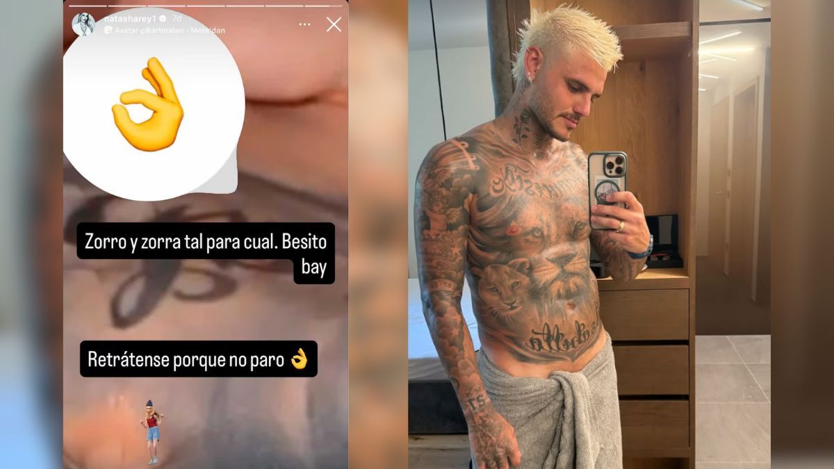 Los tatuajes que se ven en el video difundido por Natasha Rey coinciden con los de Mauro Icardi. Los tatuajes que se ven en el video difundido por Natasha Rey coinciden con los de Mauro Icardi.