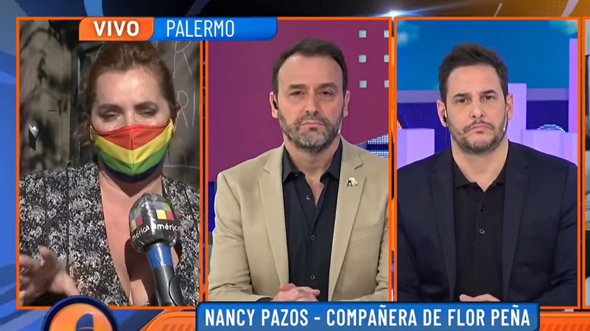 La furia de Nancy Pazos con el móvil de Intrusos afuera de la casa de Florencia Peña tras su descompensación