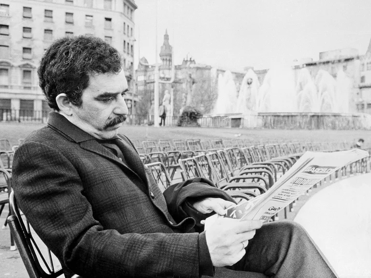 El escritor colombiano Gabriel Garc&iacute;a M&aacute;rquez durante una entrevista que concedi&oacute; a la Agencia Efe en la ciudad de Barcelona.