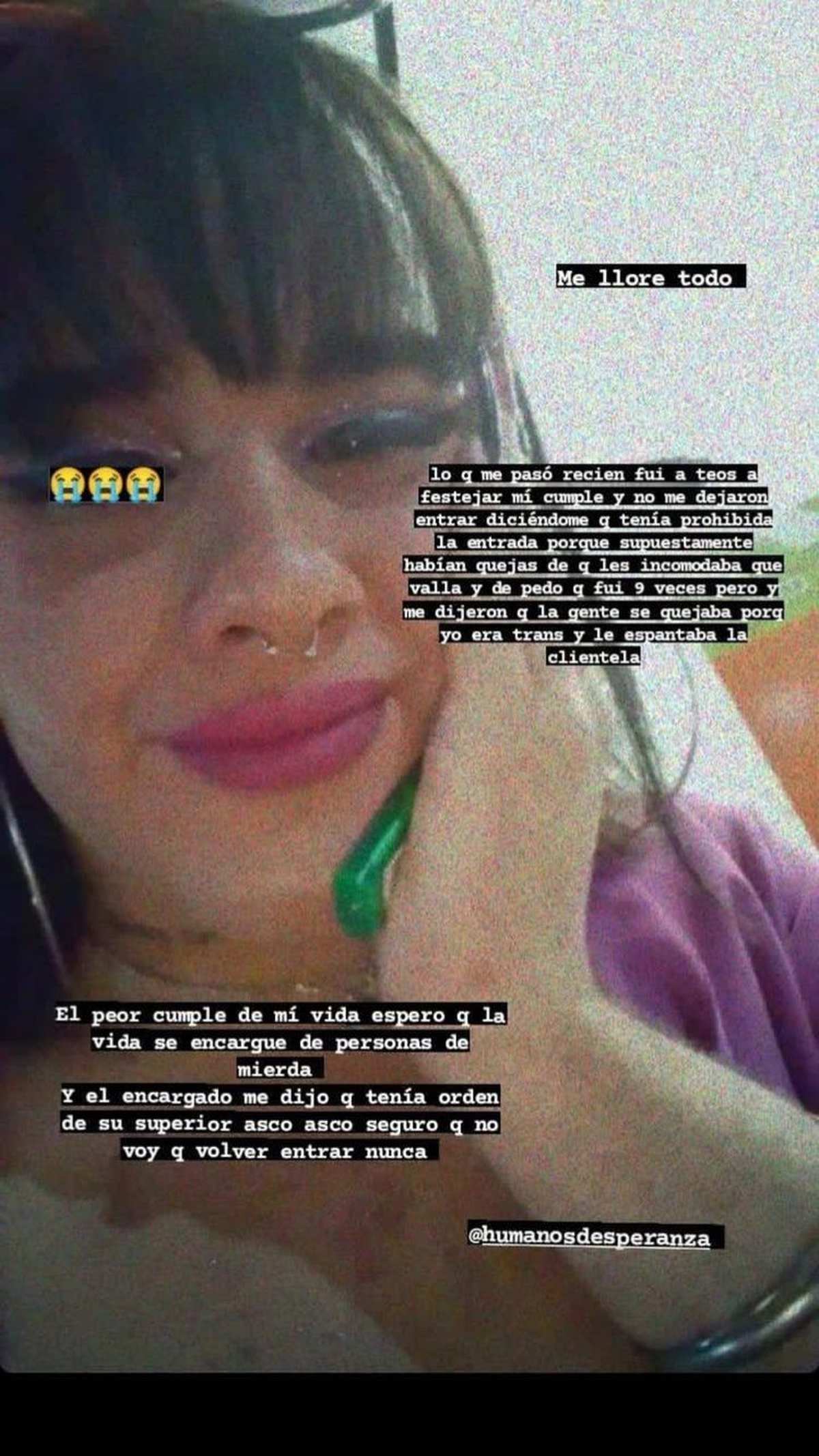 Captura de las historias de Instagram de Brunela Leguiza.