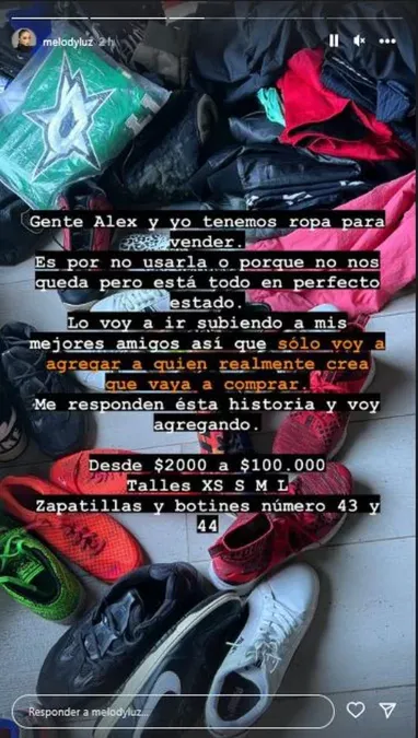 Alex Caniggia y Melody Luz organizaron una feria americana virtual.