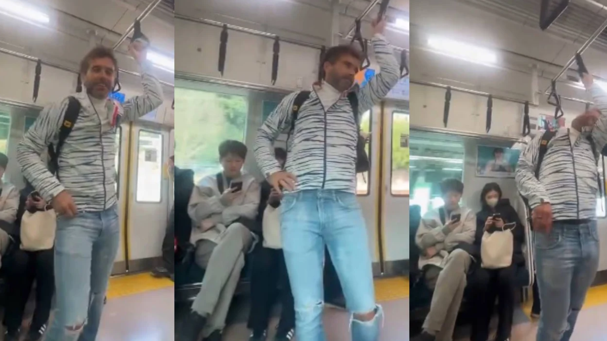 El video viral de Nicolás Cabré molestando a los japoneses en un tren que causó indignación