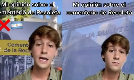 Un tiktoker español criticó al cementerio de Recoleta y lo destrozaron en las redes: Es nefasto Un tiktoker español criticó al cementerio de Recoleta y lo destrozaron en las redes: Es nefasto