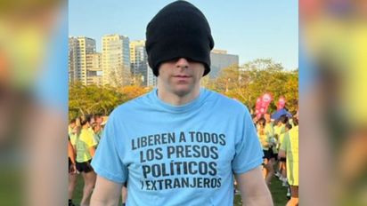 Nahuel Gallo reapareció en Buenos Aires con un fuerte reclamo por los presos políticos en Venezuela