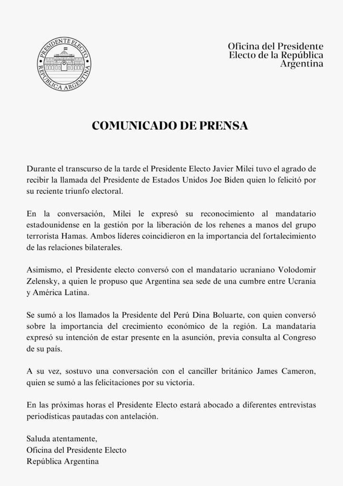 La oficina de Javier Milei confundió a David Cameron, canciller británico, con James Cameron, director de Titanic, Avatar y más. La oficina de Javier Milei confundió a David Cameron, canciller británico, con James Cameron, director de Titanic, Avatar y más.