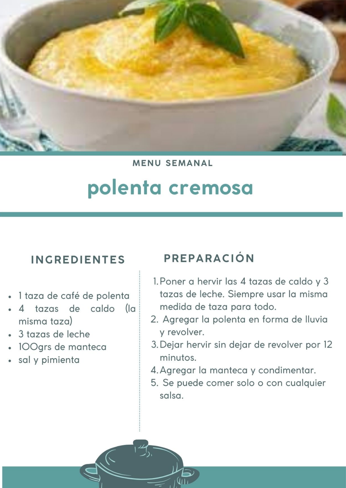 El paso a paso para hacer polenta cremosa en casa. El paso a paso para hacer polenta cremosa en casa.