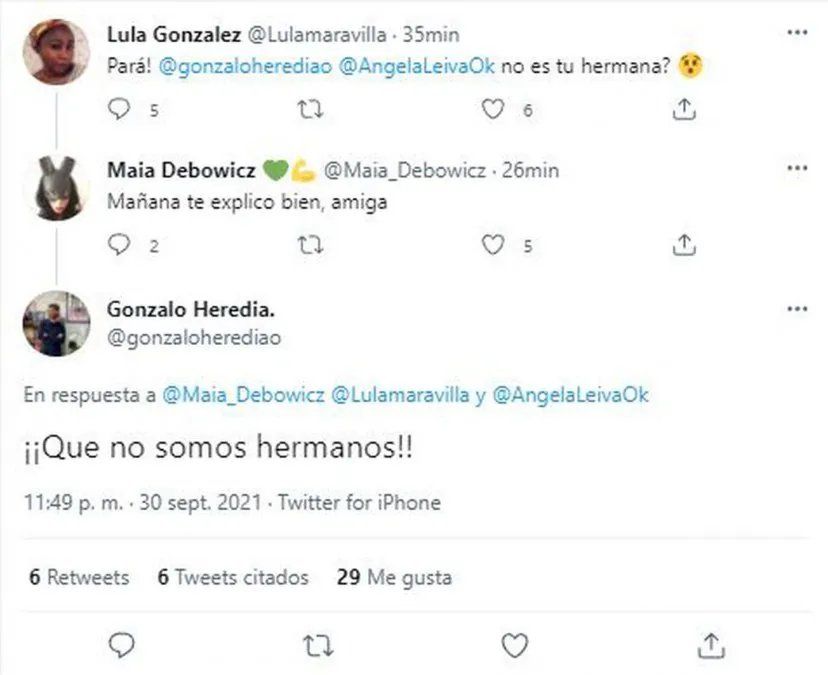 Ángela Leiva y Gonzalo Heredia causaron revuelo en las redes.