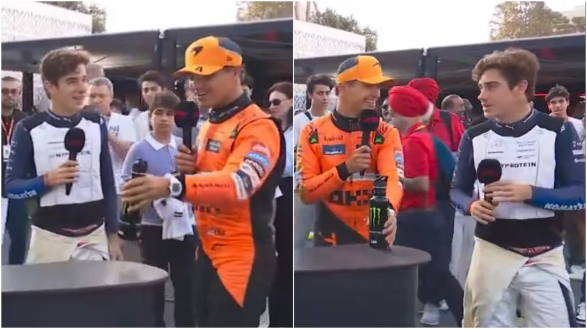 Echaron a Franco Colapinto en medio de una entrevista tras el GP de Azerbaiyán de Fórmula 1: Tenés que irte