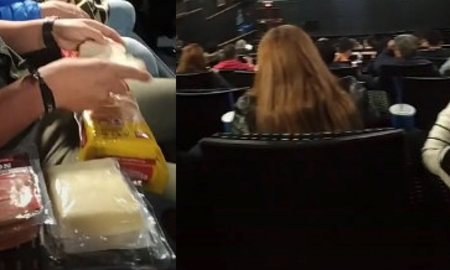 Se hace viral preparándose un sándwich en plena sala de cine: Tiempos difíciles