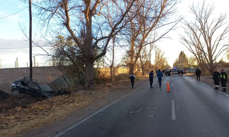 Dos personas murieron tras chocar en solitario en Mendoza. Dos personas murieron tras chocar en solitario en Mendoza.