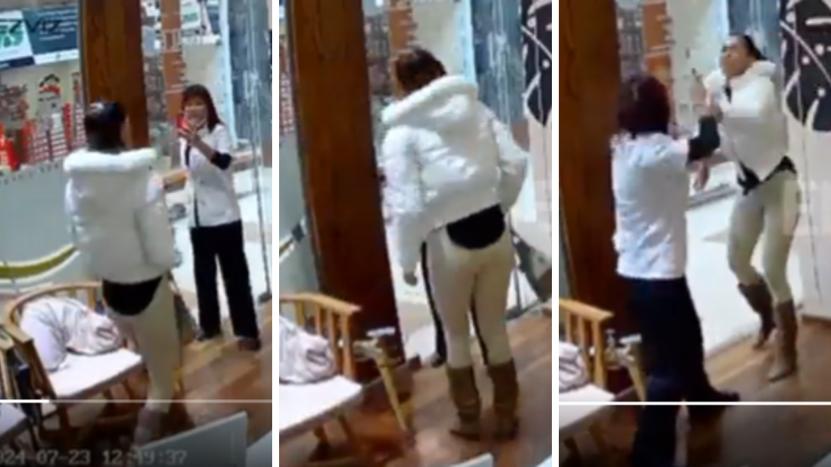 Fue a la estética, no le gustó el servicio y agredió a la empleada: el video del ataque
