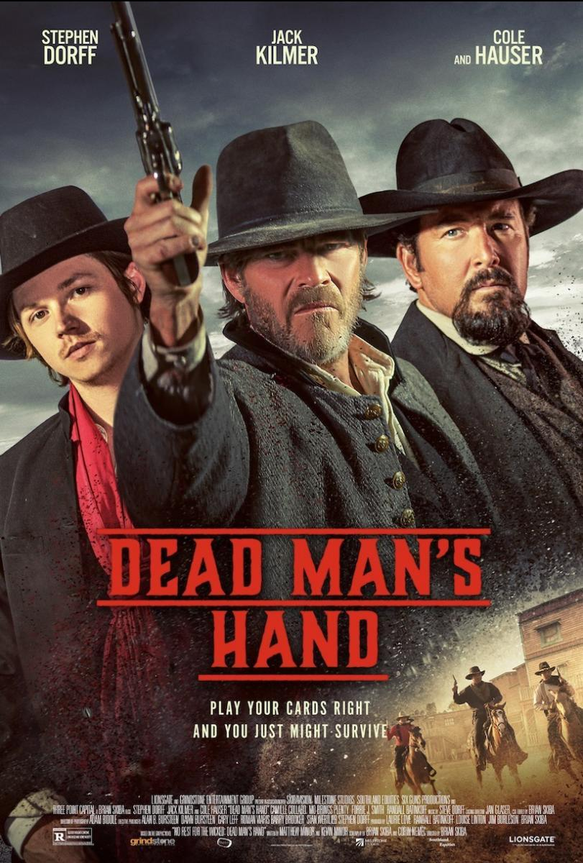 Dead Man's Hand es una película de acción y western estadounidense de 2023 dirigida por Brian Skiba y protagonizada por Cole Hauser, Stephen Dorff y Jack Kilmer. Dead Man's Hand es una película de acción y western estadounidense de 2023 dirigida por Brian Skiba y protagonizada por Cole Hauser, Stephen Dorff y Jack Kilmer.