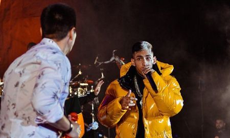 Los Caligaris, la banda cordobesa, se encuentra de gira y tuvo la visita del cantante del momento. Los Caligaris, la banda cordobesa, se encuentra de gira y tuvo la visita del cantante del momento.