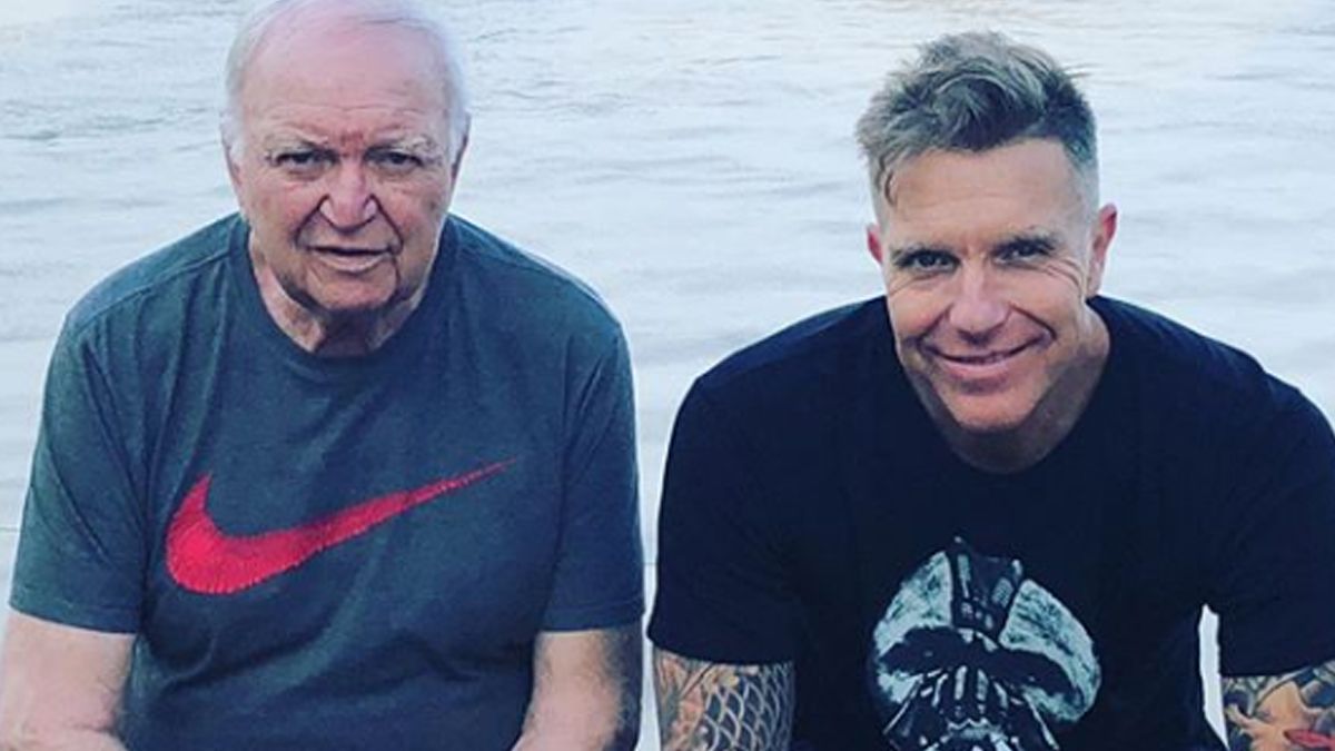 Alejandro Fantino junto a su padre