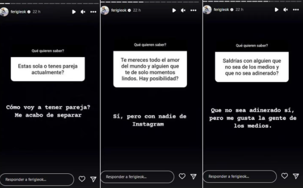 Fernanda Iglesias confirmo que se encuentra soltera y que no está en la búsqueda de un nuevo amor. Fernanda Iglesias confirmo que se encuentra soltera y que no está en la búsqueda de un nuevo amor.