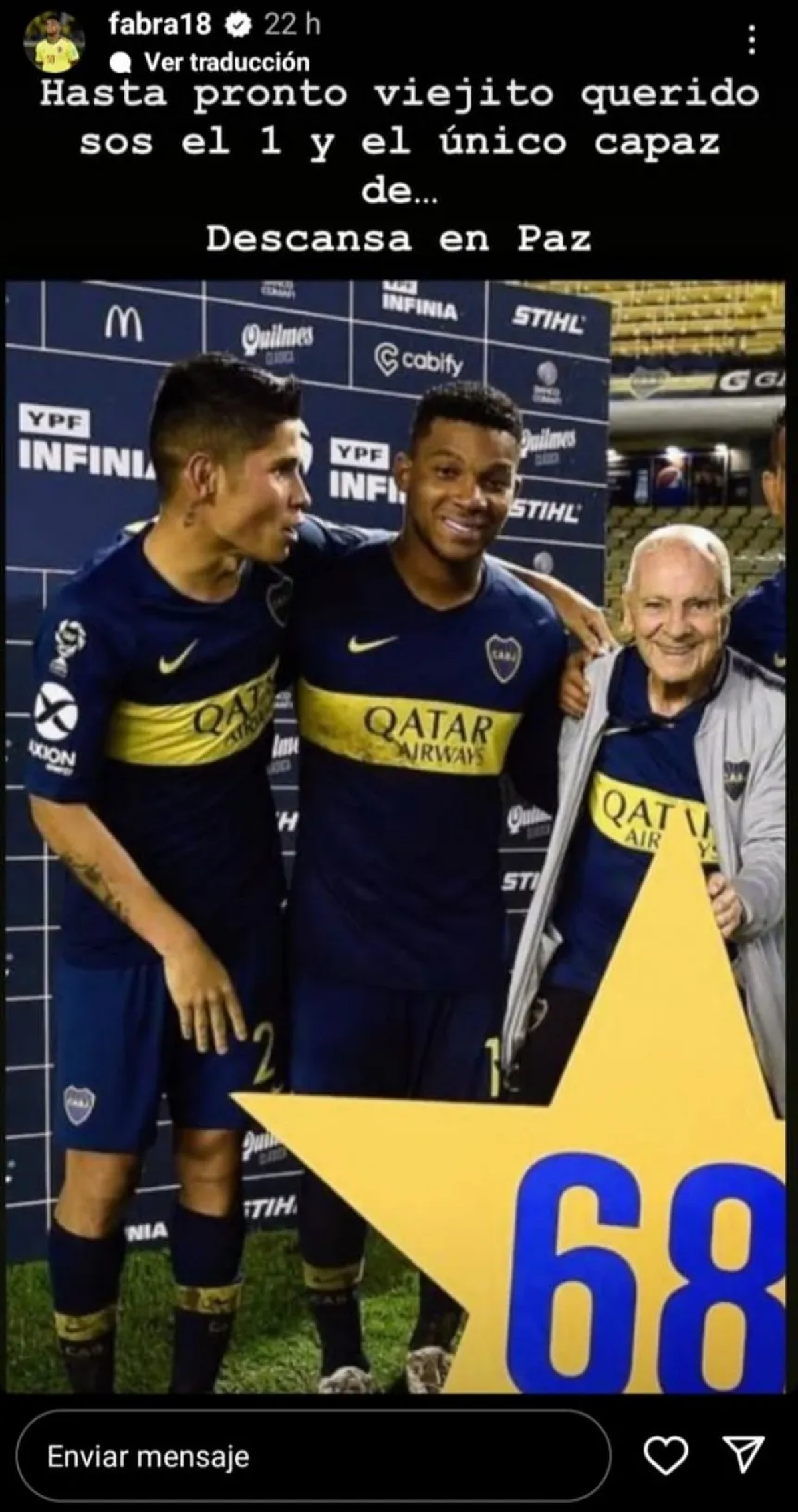 Frank Fabra publicó una historia en su cuenta de Instagram en la que terminó generando polémica por un hecho muy singular.