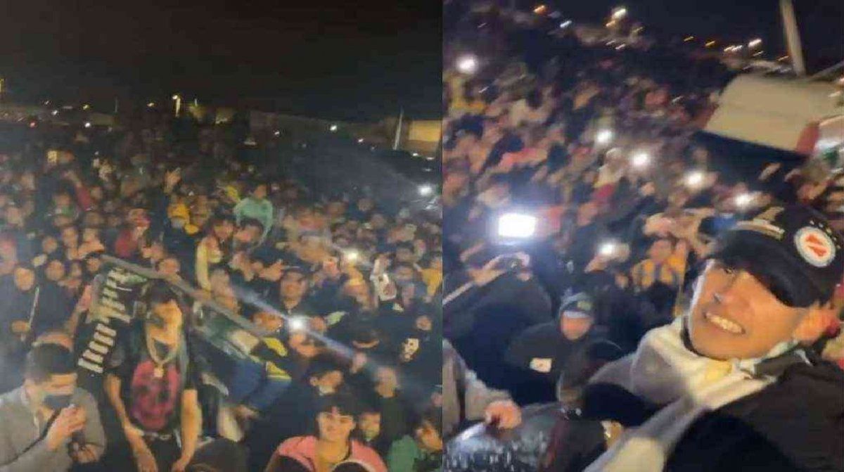 L-Gante volvió a su barrio con un show multitudinario en plena pandemia