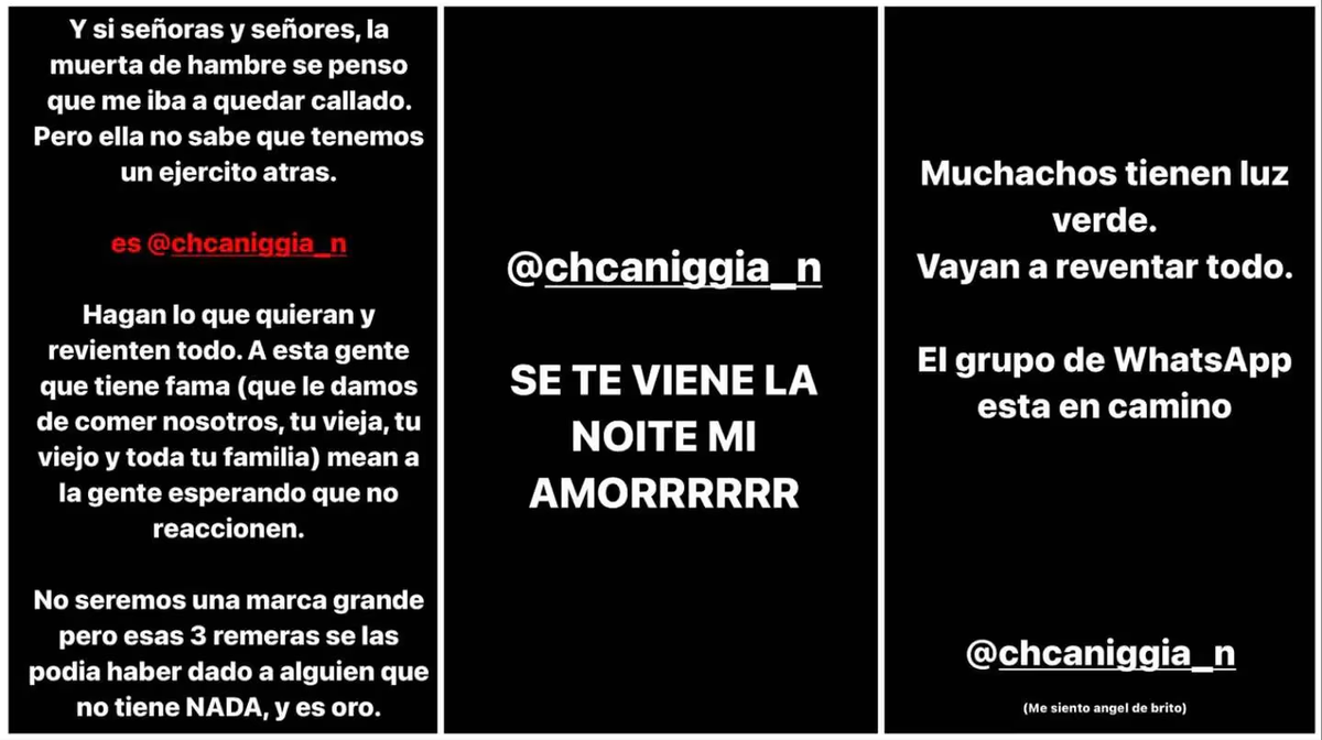 El emprendedor terminó amenazando a Charlotte Caniggia. El emprendedor terminó amenazando a Charlotte Caniggia.