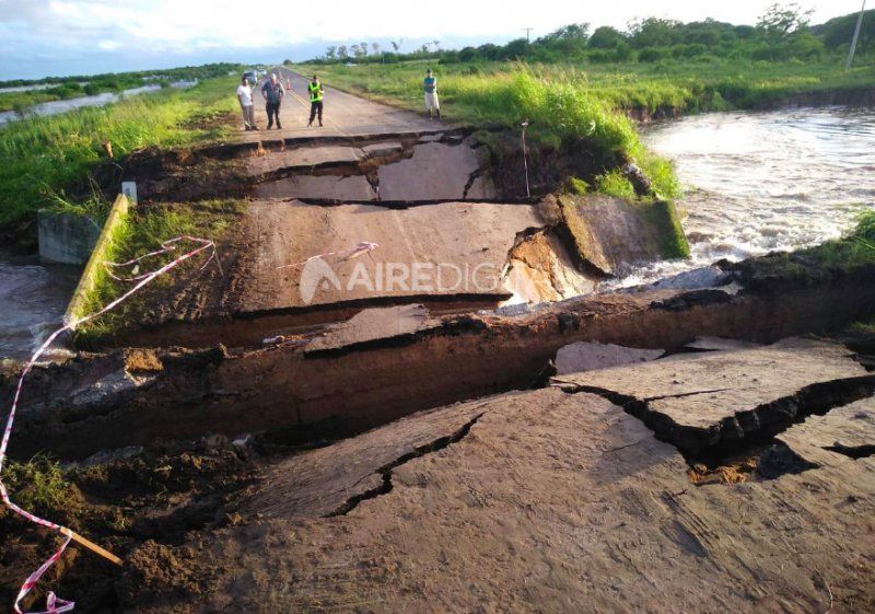 Imputaron a dos productores arroceros por el derrumbe de un tramo de la ruta 1